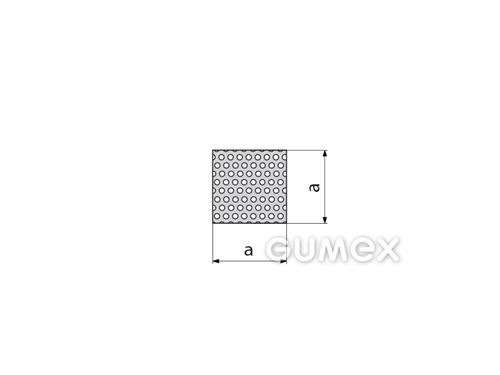 Quadratisches mikroporöses Silikonprofil, 5x5mm, Dichte 150kg/m3, EN 45545-2, -60°C/+230°C, grau, 